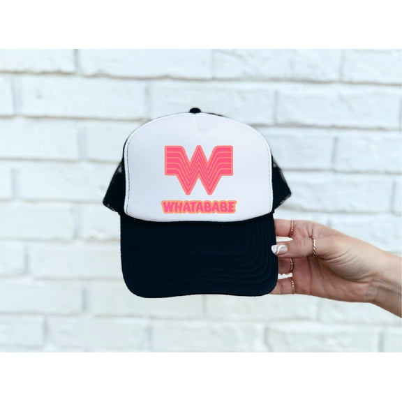 Whatababe Black & White Trucker Hat