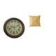 thumbnail image 1 of Reloj de pared decorativo con funda de cojín, fabricado en poliéster PP y cristal. Ideal para salón, dormitorio, cocina u oficina. Perfecto como regal, 1 of 7
