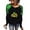 07#Green, variant on St Pattys Shirts Women Shamrock Print Shirt Raglan Long Sleeve Crew Neck Pullover Santa Wine Glass Top Green Shirts for Women