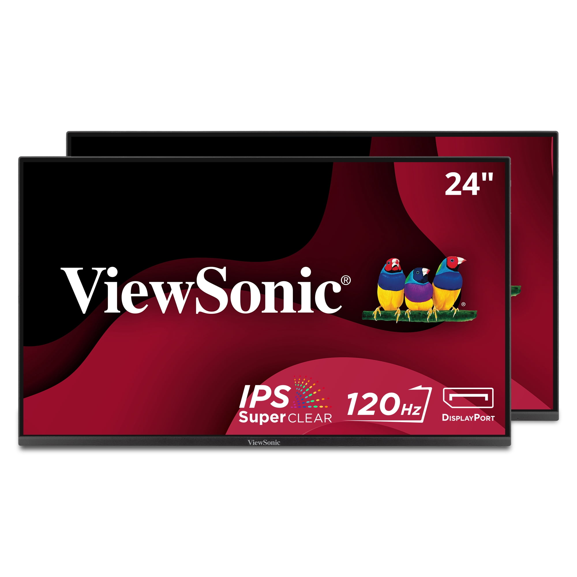 ViewSonic VA2456A-MHD_H2 24 Inch 1080p IPS Monitor, 120Hz, Dual Pack
