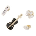 thumbnail image 4 of 4 Pcs Fancy Bowknot Heart Artificial Violin Piano, 4 of 8