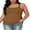 Brown, variant on Womens Plus Size Cotton Tank Tops with Shelf Bra Adjustable Wider Strap Camisole Basic Undershirts 1X-5X