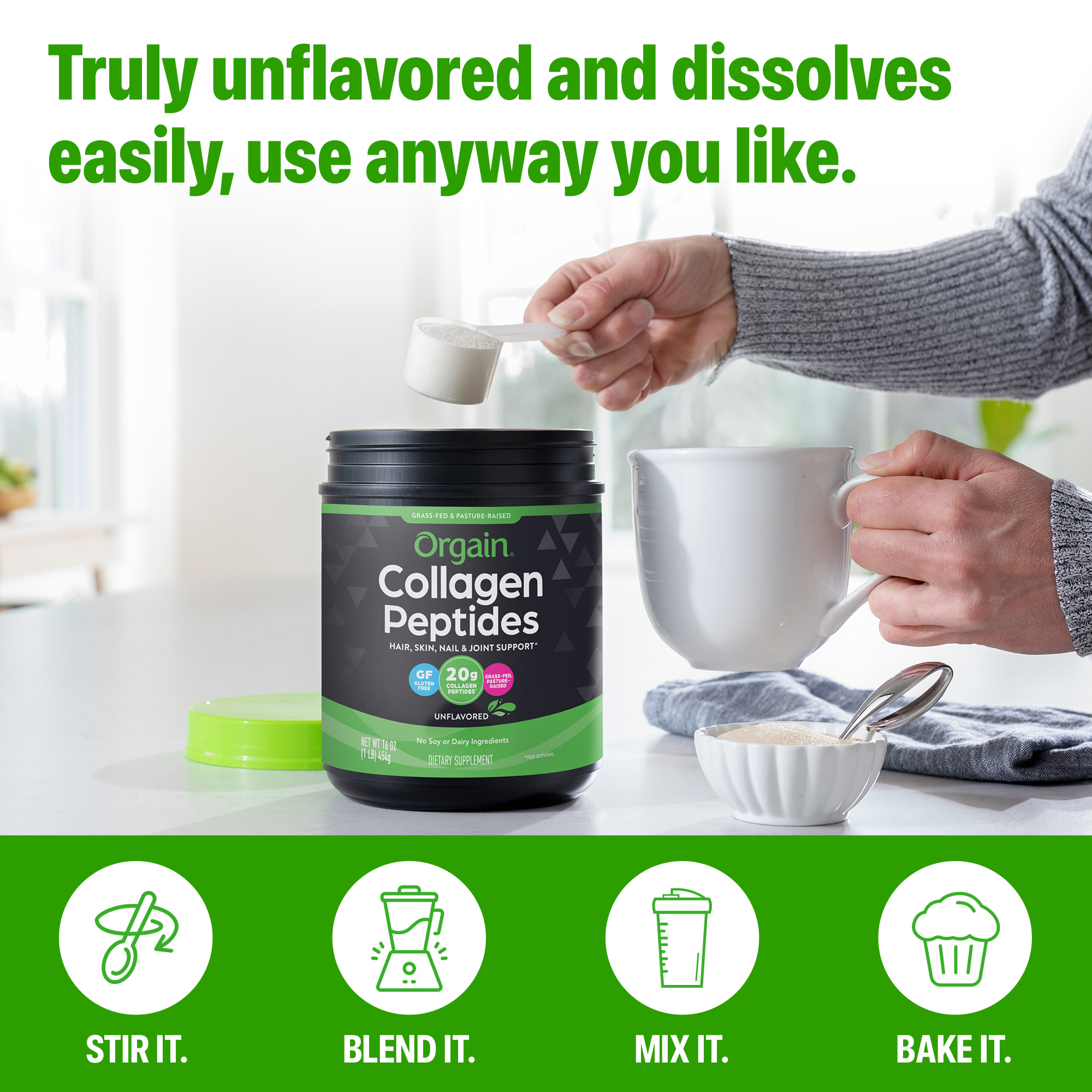 Orgain Hydrolyzed Grass-Fed Collagen Peptides Powder photo 5