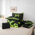 thumbnail image 6 of Castle Fairy Child Teens Adults Cheetah Print Bow Knot Bedding Comforter Set 7-Piece,Old Fashion Leopard Print King Bedding Sets,Black Green Ultra Soft Bed Sheets,Ultra Soft Home Decor,Reversible, 6 of 8