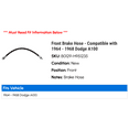 thumbnail image 2 of Front Brake Hose - Compatible with 1964 - 1968 Dodge A100 1965 1966 1967, 2 of 2