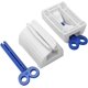 thumbnail image 2 of Exprimidor de pasta de dientes de tubo de 3 piezas con soporte giratorio para pasta de dientes Dispensador de artefactos de pasta de dientes para baño (azul) oso de fresa Electrónica, 2 of 6