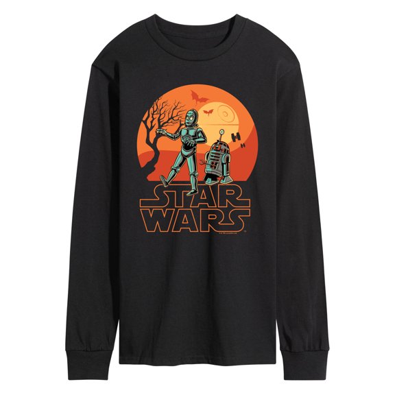 Star Wars - C3PO & R2D2 Halloween Scene - Men's Long Sleeve Graphic T-Shirt