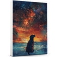 thumbnail image 2 of Pet Decor Starry Night Van Gogh Inspired Pointer Dog Pet Canvas Family Friend Peace Oil Painting Art Print Poster Wall Decor, 2 of 5