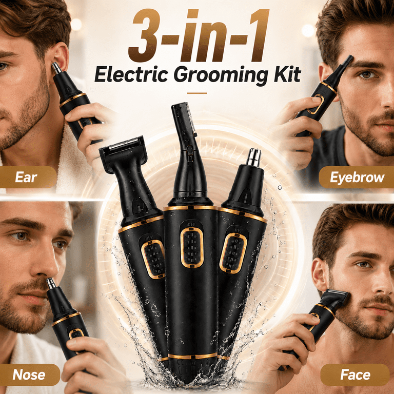 Taylarm 3-in-1 Nose & Eyebrow Trimmer, Rechargeable, Waterproof photo 6