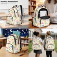 thumbnail image 3 of Kuiaobaty Dinosaur Print Backpack Set with Lunch Bag for Kids Planet Stars Print Backpack with Insulated Lunch Box & Pencil Case Multi Pockets Bookbag Pencil bags for School Hiking Picnic, 3 of 7