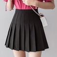 thumbnail image 4 of Falda plisada corta para mujer minifalda plisada de color puro de talle alto a la moda para citas ANGGREK Otros, 4 of 7