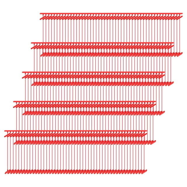 5000 Pieces Standard Tagging Fasteners - Tag Pins Plastic Regular Garment Clothing Price Label Barbs (Red, 1 Inch)