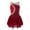 Red, variant on Big Kids Girls Sleeveless Shiny Rhinestone Figure Ice Skating Dress Ballerina Gym Leotard Red 6