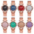 thumbnail image 4 of Reloj de acero inoxidable, reloj de cuarzo, reloj de pulsera de moda, reloj brillante rosa, 4 of 8