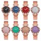 thumbnail image 4 of Reloj de acero inoxidable, reloj de cuarzo, reloj de pulsera de moda, reloj brillante rosa, 4 of 8