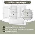 thumbnail image 5 of White Bathroom Cabinet Wall Mounted, Small Bathroom Medicine Cabinet with 2 Door Adjustable Shelves, Bathroom Wall Cabinet Over Toilet for Laundry Room Kitchen, 5 of 19