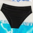 thumbnail image 4 of mgoYE Swimsuit for Girls 10 12 Girls Swimsuit Bikini Set 2 Piece Bathing Suit Ruffled Contrast Trim Adjustable Straps Girls Swimwear(Blue,11-12 Years), 4 of 7