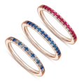 thumbnail image 1 of Anillo de Plata Yashi S925 con Circonitas 9 Azules Modelo 1241, 1 of 4