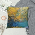 thumbnail image 2 of GOSMITH Sun Ball in Yellow and Turquoise Pillow Covers Abstract Original Painting on Canvas Couch Bed Sofa Car Waist Cushion Cover, 2 of 5
