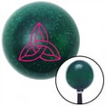 thumbnail image 1 of American Shifter  Pink Celtic Design No.1 Green Metal Flake Shift Knob with M16 x 1.5 Insert Shifter, 1 of 1