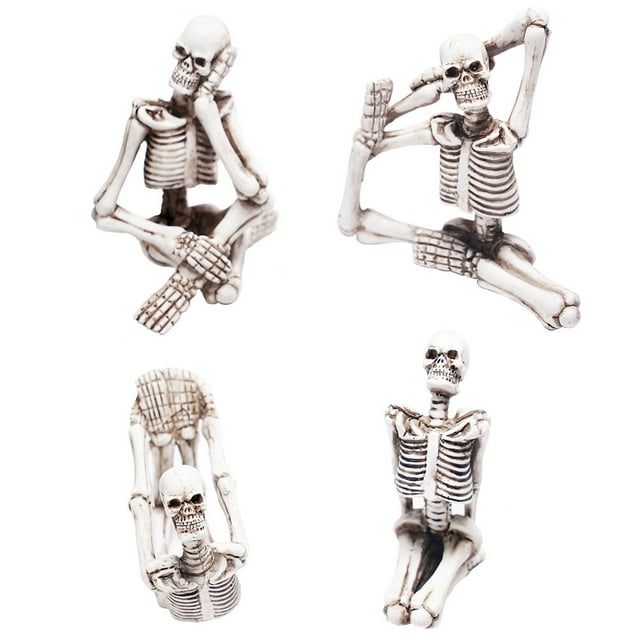 4 Pcs Décorations d'Os Squelettes pour Halloween Festival Décorations de Fête