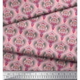 thumbnail image 3 of Soimoi Moss Georgette Fabric Moroccan Damask Print Sewing Fabric Yard 42 Inch Wide, 3 of 3