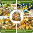 thumbnail image 4 of Kit de Cabaña, Mini Casa de Flores DIY, Hecho A Mano, Rompecabezas 3D, Construcción de Ensamblaje, Decoración del Dormitorio del Hogar, 4 of 5
