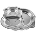thumbnail image 1 of Assiette pour Enfants en Acier Inoxydable Plateau de Service pour Aliments Divisé pour Tout-Petits Assiette pour Bébé pour Manger Amusant Assiette pour Tout-Petit Assiette en Métal pour Enfants, 1 of 8