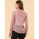 thumbnail image 5 of Blusa Floral Cuello Volantes Encaje Ganchillo Rosa T S, 5 of 6