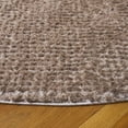 thumbnail image 3 of SAFAVIEH Penelope Kady Solid Shag Area Rug, Taupe, 6'7" x 6'7" Round, 3 of 10