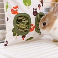 thumbnail image 6 of huayou Hanging Hay Feeder Bag with Double Round Eating Holes, Canvas Grass Storage Pouch for Rabbits, Guinea Pigs & Small Rodents, Easy To Hang On Pet Cage For Daily Feeding Use, 6 of 7