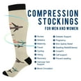 thumbnail image 2 of FORMRS Womens Knee High Socks Casual Long Thick Travel Daily Wear, 1 Pair, Flying Planes, 2 of 6