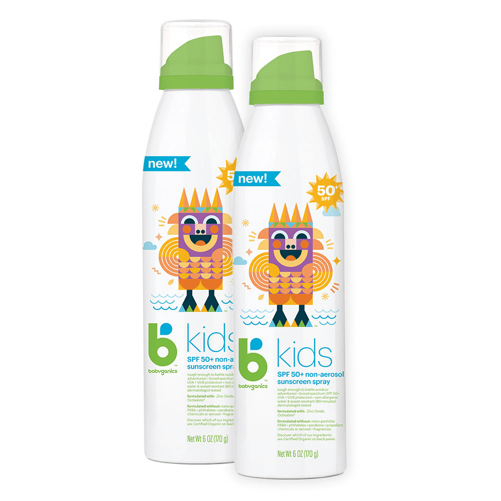 BabyGanics Sunscreen Continuous Spray 50 SPF, 6 oz, 2 Pack Walmart
