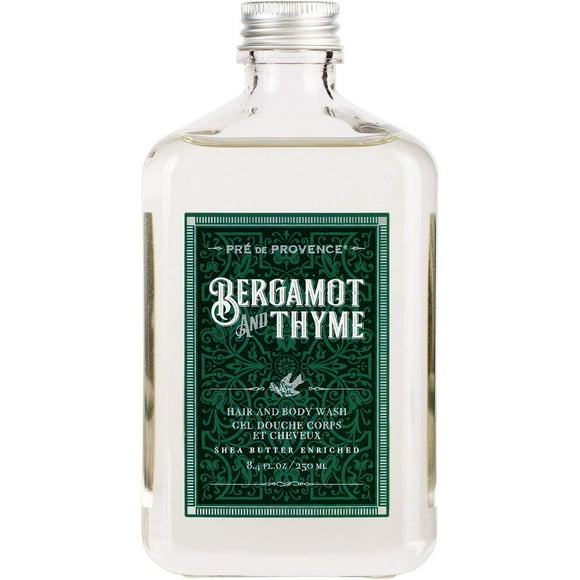 Pre de Provence Bergamota y Tomillo Colección de fragancias para hombres Gel de baño y cabello 250 ML