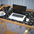 thumbnail image 3 of Long Mouse Pads for Desk,Black White Medical Symbol Pattern Desk Mats on Top Of Desks, Desk Mouse Pad Extra Large with 3mm Non-Slip Base and Stitched Edge for Gaming,Office,Work,Home 35.4"x15.7", 3 of 6