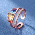 thumbnail image 3 of EGNMCR Rings Micro Set Zircon Crown Adjustable Ring, 3 of 5