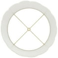 thumbnail image 5 of Springcrest Collection Hardback Scallop Empire Lamp Shade White Medium 13" Top x 15" Bottom x 11" High Spider with Replacement Harp and Finial Fitting, 5 of 7