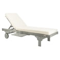 thumbnail image 4 of SAFAVIEH Newport Outdoor Patio Chaise Lounge Chair, Gray/Beige, 4 of 10