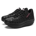 thumbnail image 3 of Women’s Thick Platform Wedge Walking Sneakers, Comfort Casual Lace Up Daily Shoes, 3 of 4