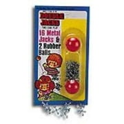 Angle View: METAL JACKS WITH TWO BALLS (ONE DOZEN)