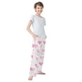 thumbnail image 3 of FORMRS Boys Pajama Pants with Pockets Size 6-8Y Kids Lounge Sleep Bottoms, Geometric Love, 3 of 8