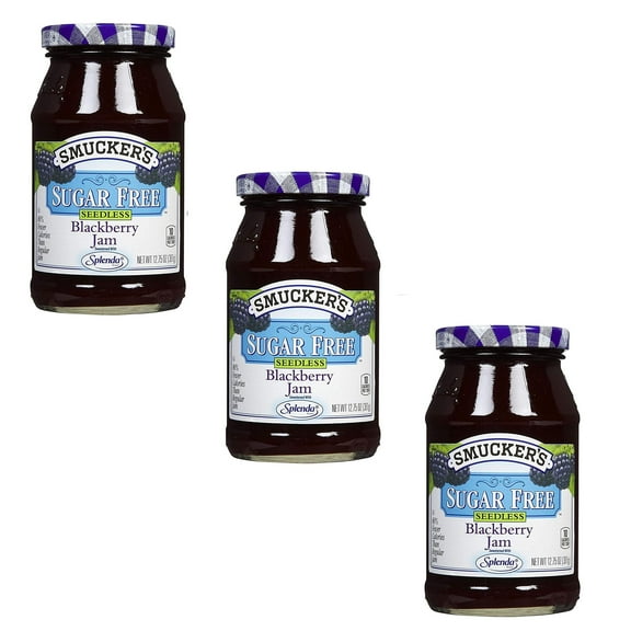 Smucker's Seedless Blackberry Jam, Sweetened With Splenda 12.75oz (3 Pack)
