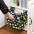 thumbnail image 5 of Tennis Cube Organizer Storage Cubes Toy Storage Organizer Bins, Foldable with Handle, 10.8"x10.5"x10.6", Large Capacity, 5 of 6