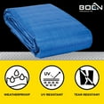 Boen 12' x 12' ft. Blue Tarp MultiPurpose Waterproof Weave & Laminated