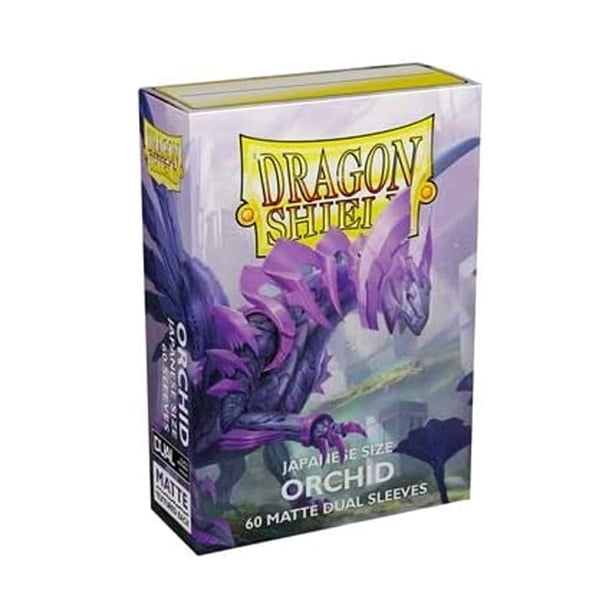 Dragon Shield - Fundas de tamaño japonés - Orquídea dual mate de 60 quilates - Fundas de tarjetas suaves y resistentes - Compatible con Pokemon, Yugioh y Magic The Gathering - MTG, TCG, OCG