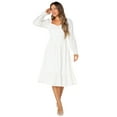 thumbnail image 2 of Celebrity Pink Women's and Women's Plus Long Sleeve Midi Dress, Sizes XS-4X, 2 of 5