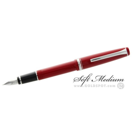 Pilot Falcon Fountain Pen - Red & Rhodium - Soft Flexible Medium