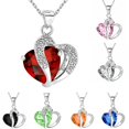 thumbnail image 1 of TidBay Fashion Women Hollow Multicolor Heart Pendant Rhinestone Chain Necklace Jewelry, 1 of 6