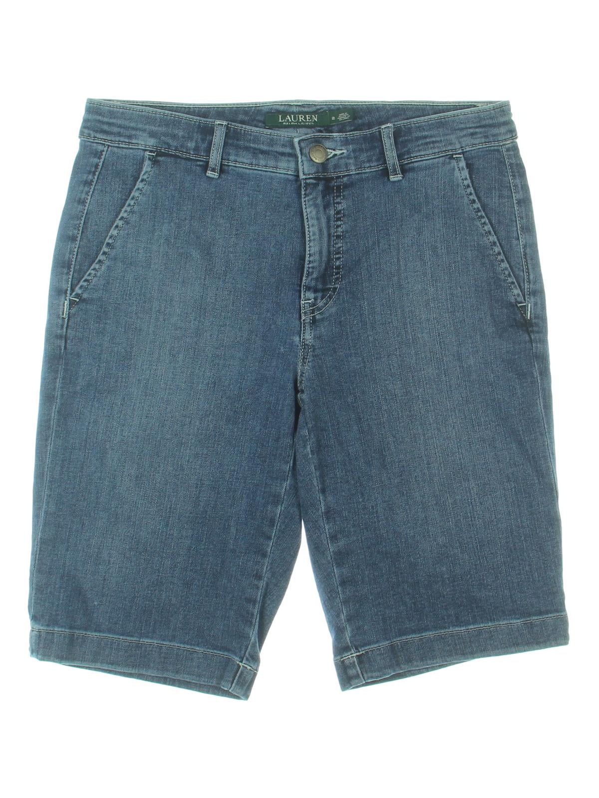 Lauren Ralph Lauren Womens Classic Rise Casual Denim Shorts Blue 2