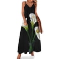 thumbnail image 1 of Nuevo elegante vestido sin mangas con flores de lirio de cala 10 vestidos elegantes sueltos para mujer vestido de noche, 1 of 7